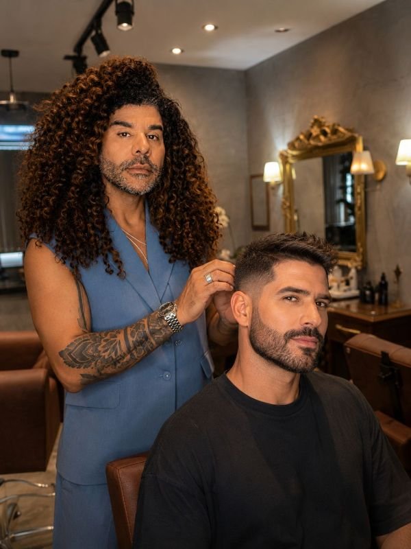 Corte masculino realizado no Fidalgos Studio em Copacabana