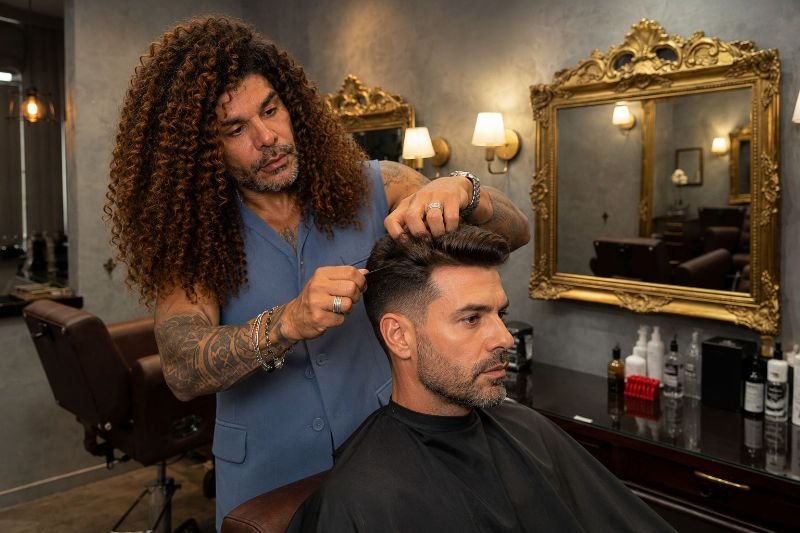 Corte de cabelo feminino e masculino no Fidalgos Studio