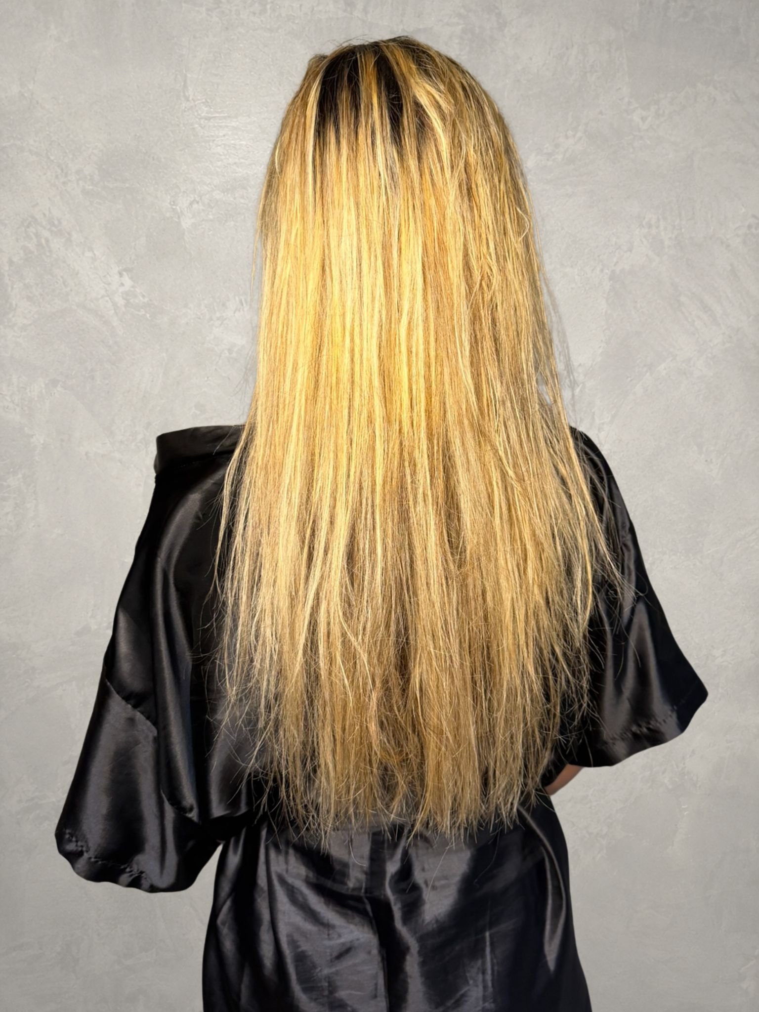 Antes das mechas no Fidalgos Studio em Copacabana